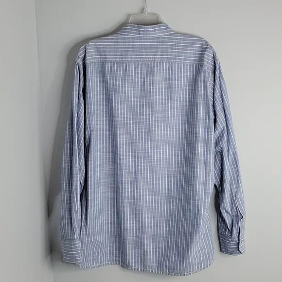 Men's Timberland Blue Striped Button Down Long sleeves Shirt Large